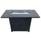 Hiland Rectangluar Bar Height Granite Top Fire Pit with Wind Screen AFP-BAR-MAR - alternate 1